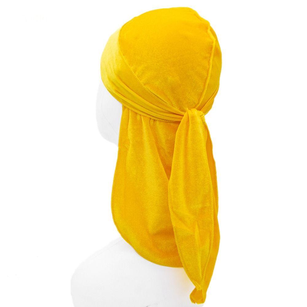 Бархатная пиратская шапка Durag, предварительно завязанный детский тюрбан, хиджаб, эластичная повязка на голову для мальчика