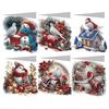6Pcs/lot Diamond Painting Greeting Cards Christmas Cards 5D Diamond Embroidery Diamond Mosaic Set DIY Holiday Christmas Gifts