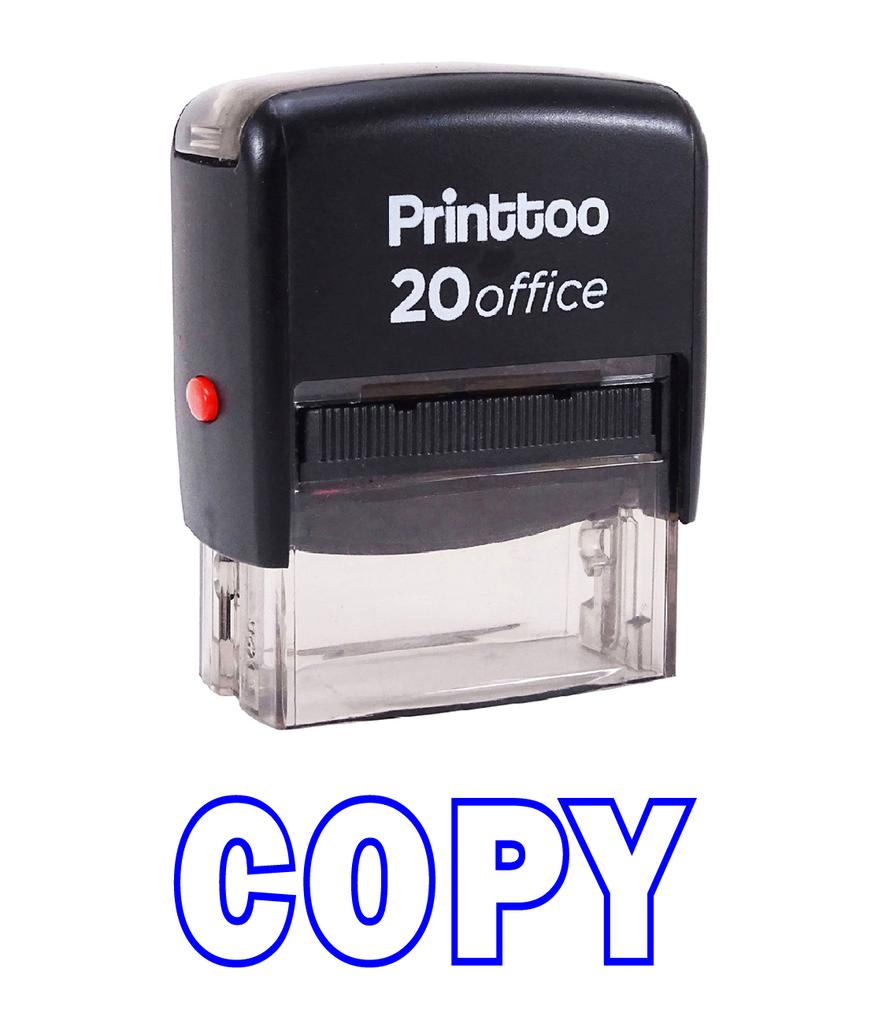 Printtoo Rubber Stamp Office Stationary COPY Self Inking Custom Stamp-Black