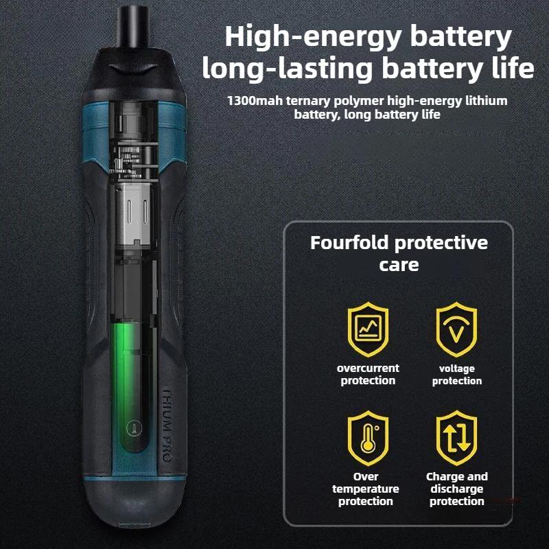 Industrial grade electric screwdriver, convenient straight handle screwdriver, multifunctional small mini screwdriver tool set