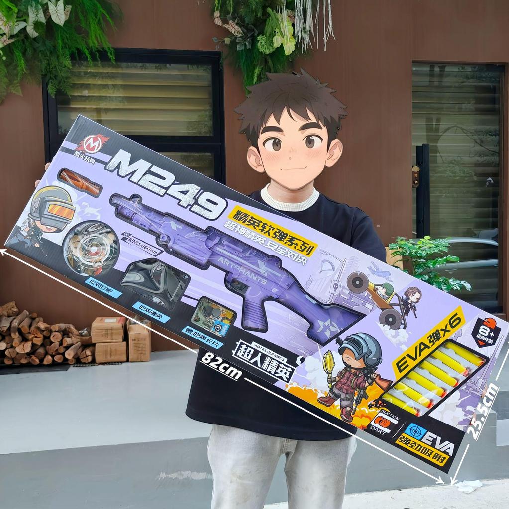 Advanced Pull-tab Shell-Ejecting M416 Toy Gun for Kids - Soft Bullet Training Model