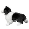 Lilizzhoumax Border Collie Stuffed Realistic Dog Plush Super Soft Plush Toy for Home Decor 11 Medium Animal, Toy, Girls, Kids, (Black & White, Inch),
