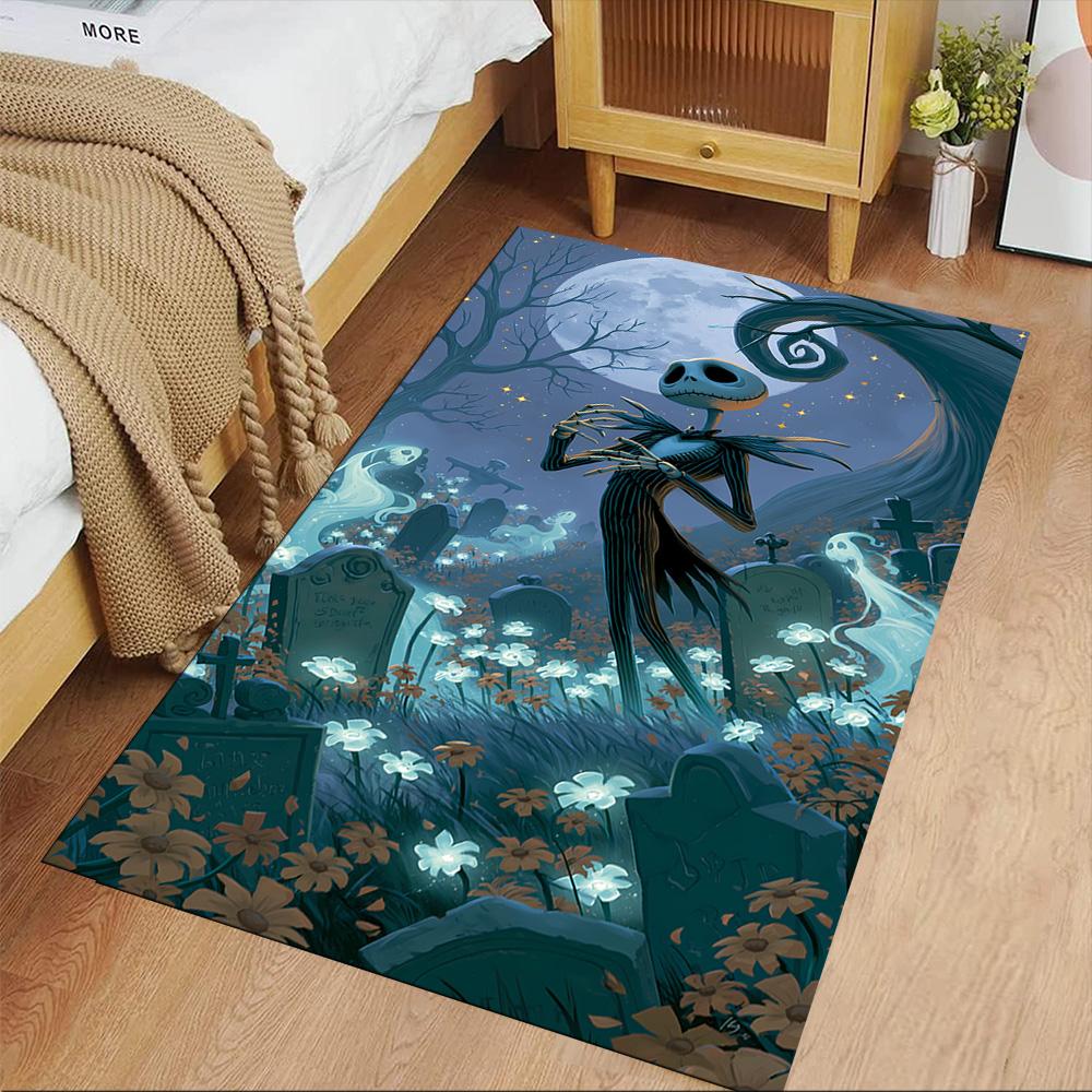 Jack Skellington Carpet Perfect for Dormitory Kitchen Playrooms Outdoor Antislip Carpet Anime Office Decor Spiritual Gift