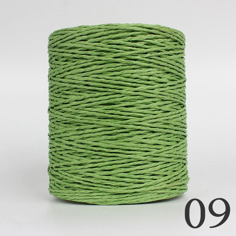 2 Roll Natural Raffia Straw Yarn Colorful Threads For Summer Hand Knit Crochet Hat HandBag Cushion Baskets Hand Craft Material