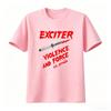 Винтажная футболка Exciter Насилие и Сила Атака США Ретро Панк-Рок Стиль Удобная Уличная Одежда Унисекс Женская Летняя Футболка