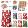 24 шт. Рождественский крафт Праздничная подарочная бумажная упаковка Пакеты для карамельных яблок Подарочные сумки-тоут Набор Принадлежности для украшения вечеринки