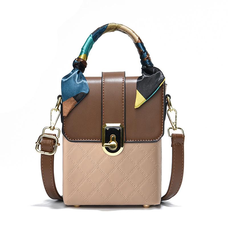 Small Crossbody Bags Cell Phone Purse for Women Faux Leather Shoulder Handbag Wallet Purse Fashion Casual Mini Top Handle Handbag for Women