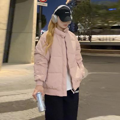 Повседневная и универсальная пуховая хлопковая куртка женская зима 2025 новая хлопковая куртка со стойкой, свободная и приталенная, короткая стеганая куртка
