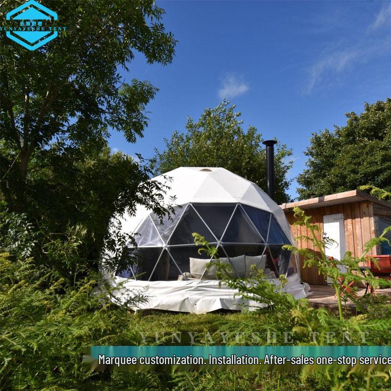 6-Meter Diameter Spherical Tent with Integrated Bathroom for Outdoor B&B Hotel Use