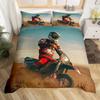 Комплект постельного белья для мотоцикла Dirt Bike, комплект постельного белья Extreme Sports, одеяло для мотокросса, покрывало Cool Motorcycle, покрывало Queen Size