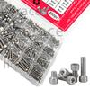 880 pcs stainless steel internal angle nuts and bolts set - M2, M3, M4, M5 hexagon heads - includes flat washers