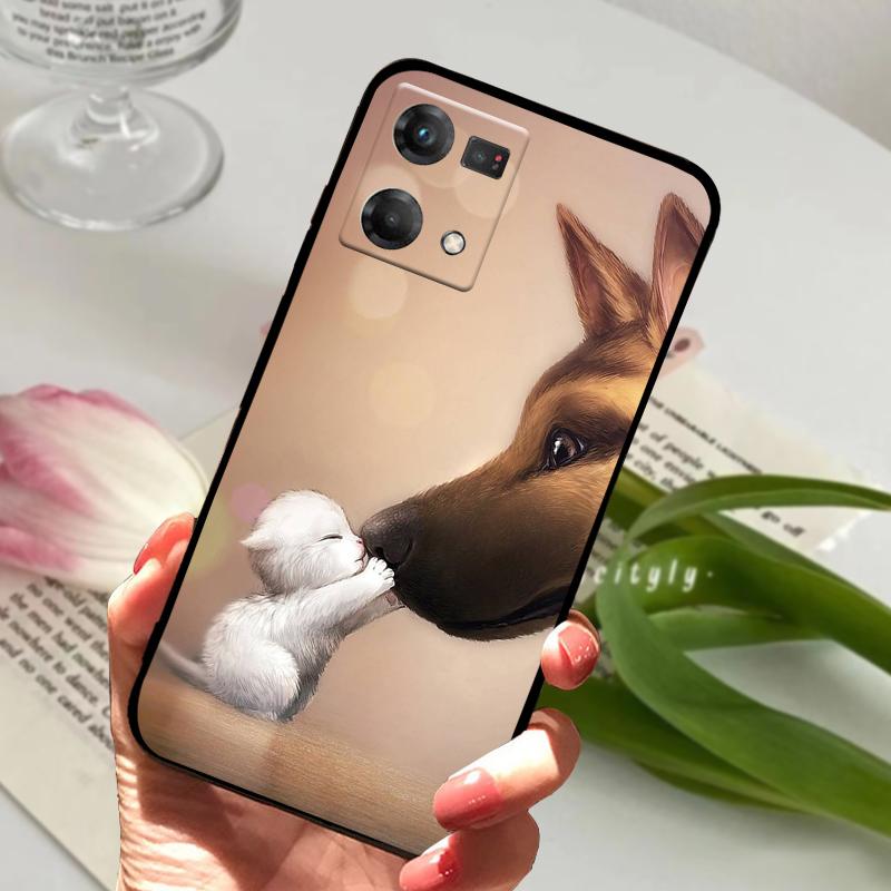 For OPPO Reno7 4G Case Reno 7 Pro Cartoon Animal Shockproof Silicone TPU Phone Cover For Oppo Reno7 Lite 7 Z 5G 7 SE Fundas Capa