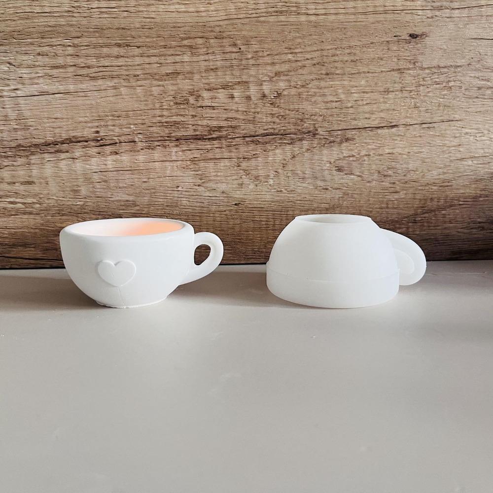 Elegant Coffee Cup Mold 3D Gypsum Cement Mold Multifunctional Epoxy Mold  Holiday Party Gifts