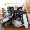 3D Printed Wolf Wild Snow Animal Comfortable Duvet Quilt Cover Pillowcase Bedding Set Children Bedroom Decoration Home Textile