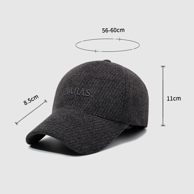 Зимняя мужская флисовая кепка для защиты ушей, теплая бейсбольная кепка для людей среднего и пожилого возраста, уличное утепление, ветрозащитная кепка