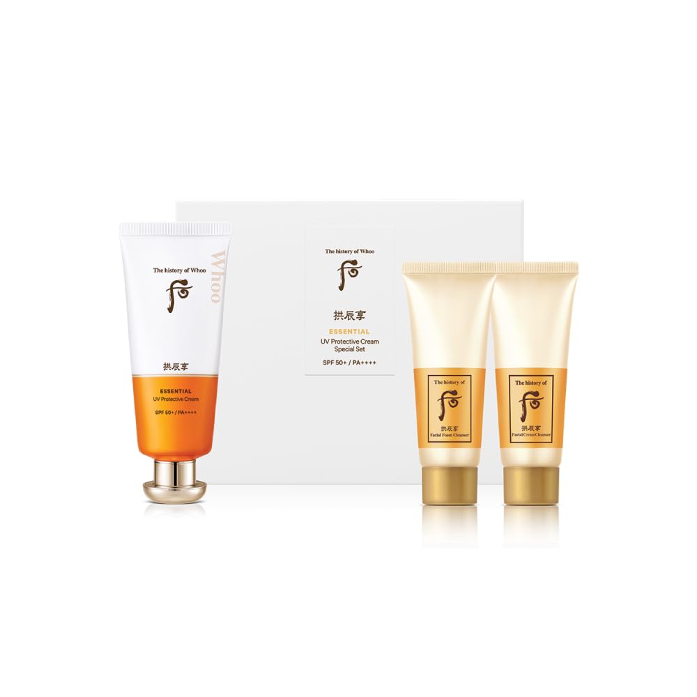 The history of whoo Gongjinhyang Essential Sun Cream Set, Антивозрастной, Увлажняющий, Корейская косметика, Kbeauty, образец