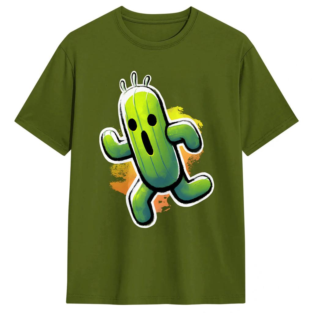FF VII Cactuar TShirts Unisex Awesome 100 Cotton Tee Shirt Crewneck Short Sleeve T Shirts New Arrival Clothes