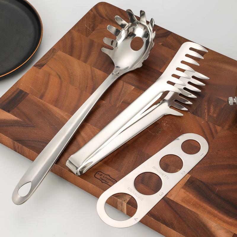 Ложка для спагетти из нержавеющей стали, для рыбы, лапши, кухонные гаджеты, зажим для гребня, дуршлаг для спагетти, аксессуары для пасты, инструменты для приготовления пищи