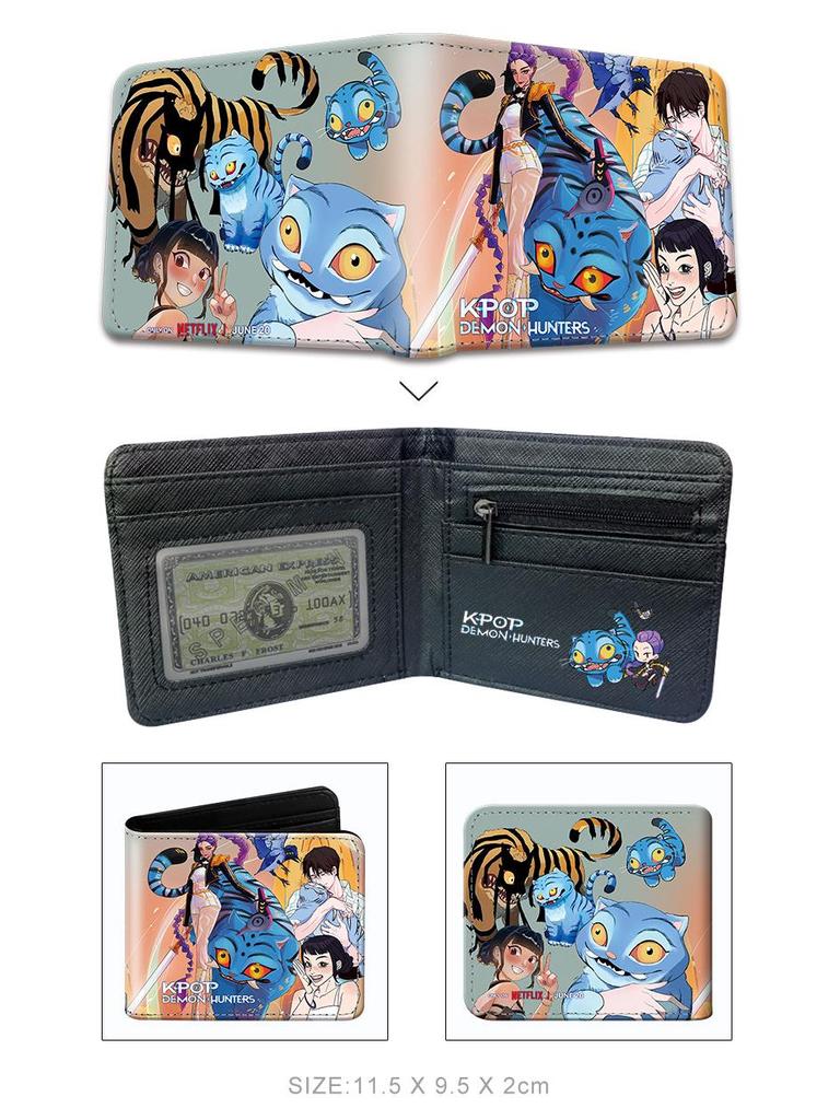 K-POP Demon Hunter Девичья группа 3D Тисненый Аниме Кошелек для Студентов и Поклонников