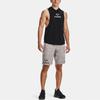 Under Armour Спортивный жилет с капюшоном и буквенным узором без рукавов, мужские топы, черный цвет 1365215-001