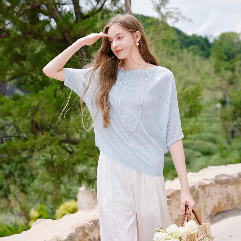 Xiangying Off-Shoulder Batwing Knit Top