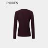 PORTS Women's Simple Solid Ribbed Knit Sweater