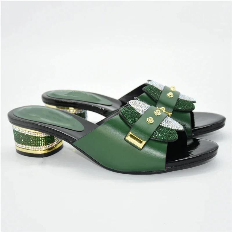 Женская обувь Вечеринка Туфли на высоком каблуке Модные Женские Летние Осенние Нескользящие Туфли со стразами Женские Сандалии Фирменные Туфли с квадратным носком