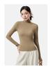 Women's Velvet High Neck Warm Turtleneck Long Sleeve Top - Autumn/Winter Base Layer