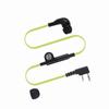 2 цвета 2Pin наушники PTT Walkie Talkie гарнитура плоский кабель наушник микрофон наушники(зеленый)