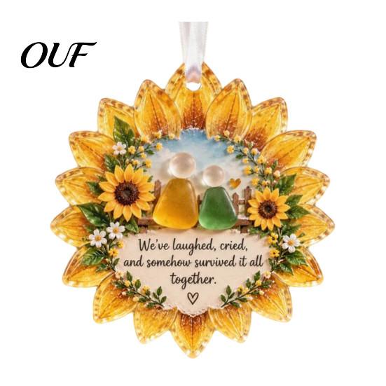 Xmas Fireplace Wall Ornaments Heartfelt Holiday Keepsake Ornament, Acrylic Hanging Decoration for Loved Ornament Set Ones, Christmas Tree Pendant Home