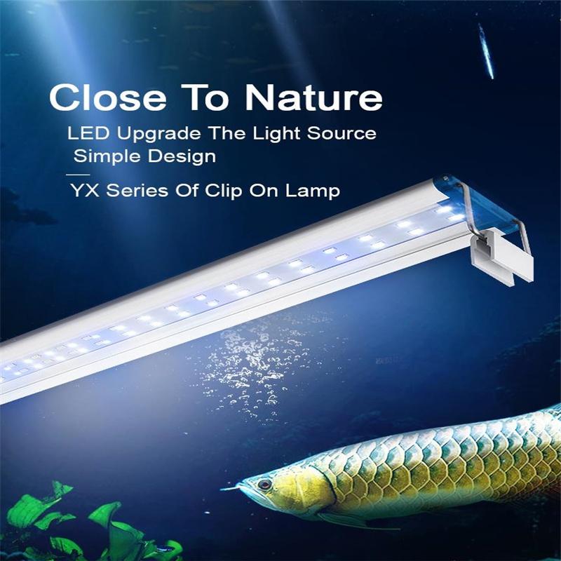 Супертонкий светодиодный светильник для аквариума, светильник для водных растений, 18-75 см, расширяемый водонепроницаемый зажим на лампе для аквариума