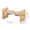 Adjust Tilted Pet Feeders Double Bowl for Food & Water Feeding Bowl Elevated Cats Bowl AntiSlip Cats Feeders Dishware