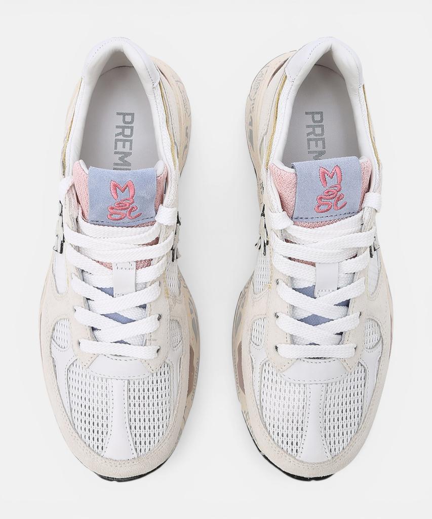 Premiata [26Ss][Mase] White Logo Patch Cowhide Women'S Sneakers