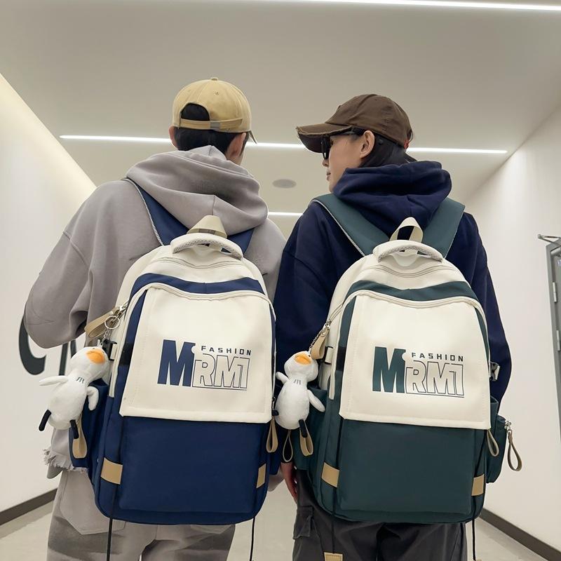 Schoolbag New School Bag Large Capacity Middle and High School Student Backpack Lightweight Fashion Trend Men's and Women's Leisure Travel Backpack