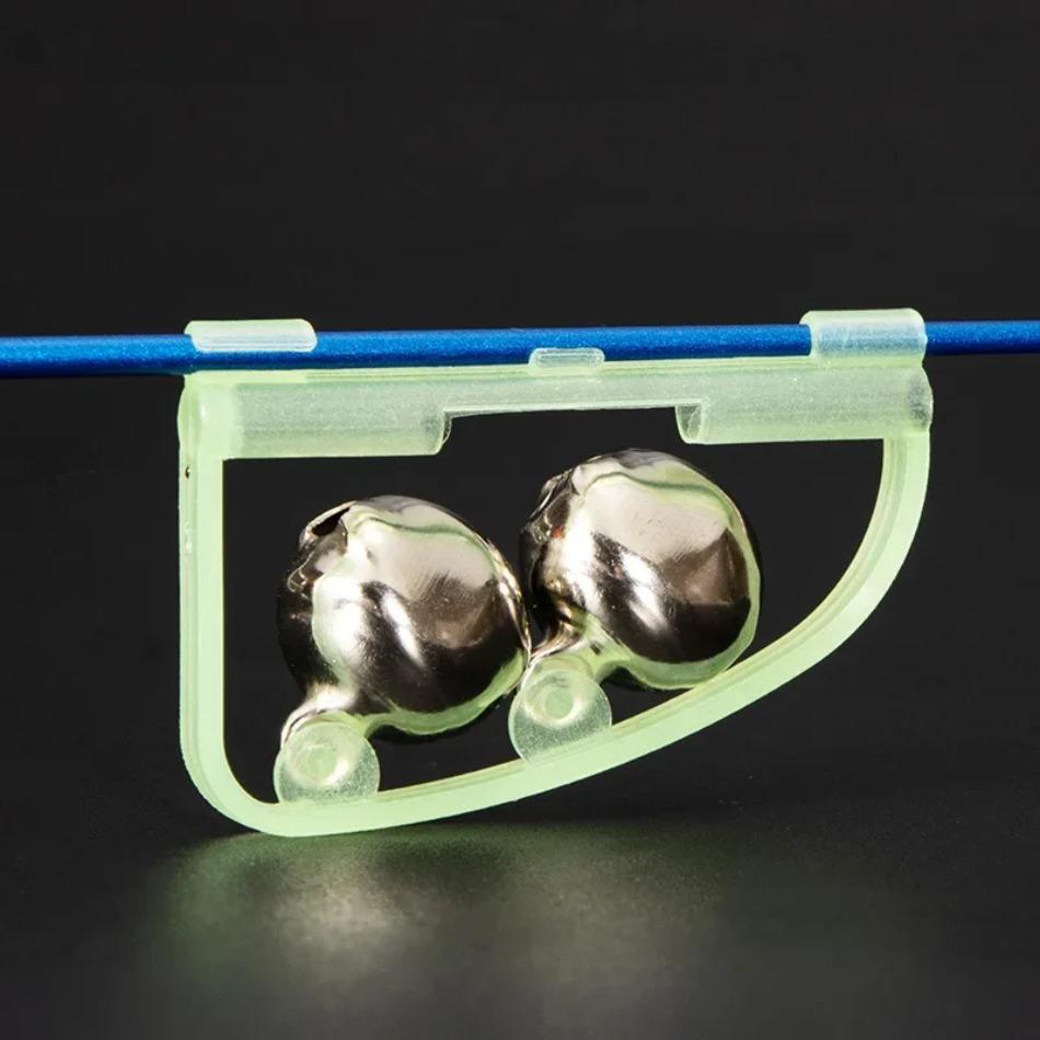 5 Pcs/Lot Luminous Light Twin Bells Clip On Night Fishing Tools Rod Bite Alarm Portable Fast Fishing Tackle Accessories New