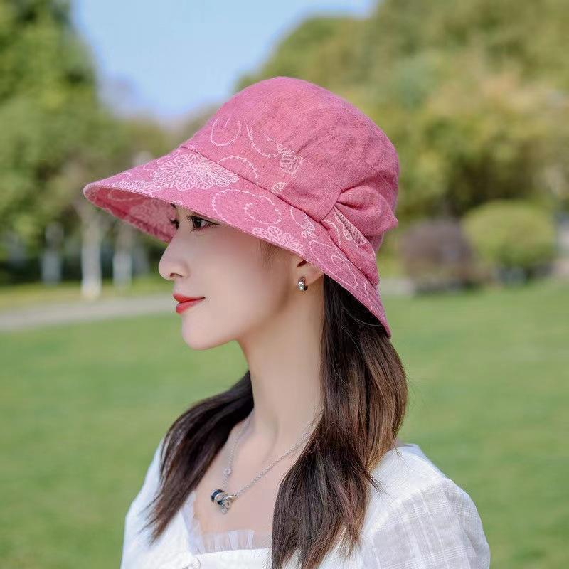 Шляпа женская летняя панама женская дышащая шляпа от солнца шляпа для среднего возраста шляпа для улицы складная шляпа осенняя шляпа-ведро