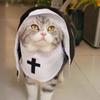 Soft Pet Nun Cloak Cat Puppy Cat Cosplay Costume Sets  Pet Supplies Clothing