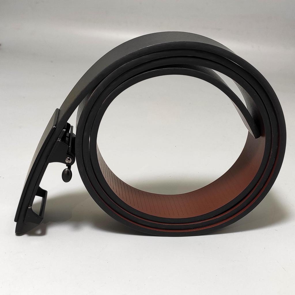 Ремень из натуральной кожи 94-Grain, двухсторонний: 3-дюймовый плоский дизайн с гладкой пряжкой, настраиваемый логотип, горячая распродажа.