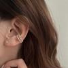 Серьги-каффы в корейском стиле из стерлингового серебра S925 с многослойным жемчугом, не требующие прокола – женские ретро-элегантные серьги, нишевые украшения для ушей.