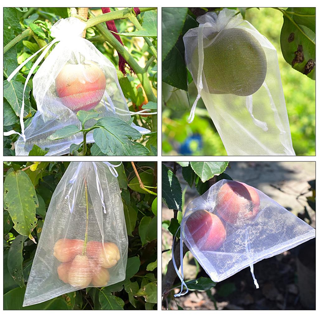20pcs Grapes Fruit Protection Bags Garden Mesh Bags Agricultural Orchard Pest Control Anti-Bird Netting Vegetable Bags