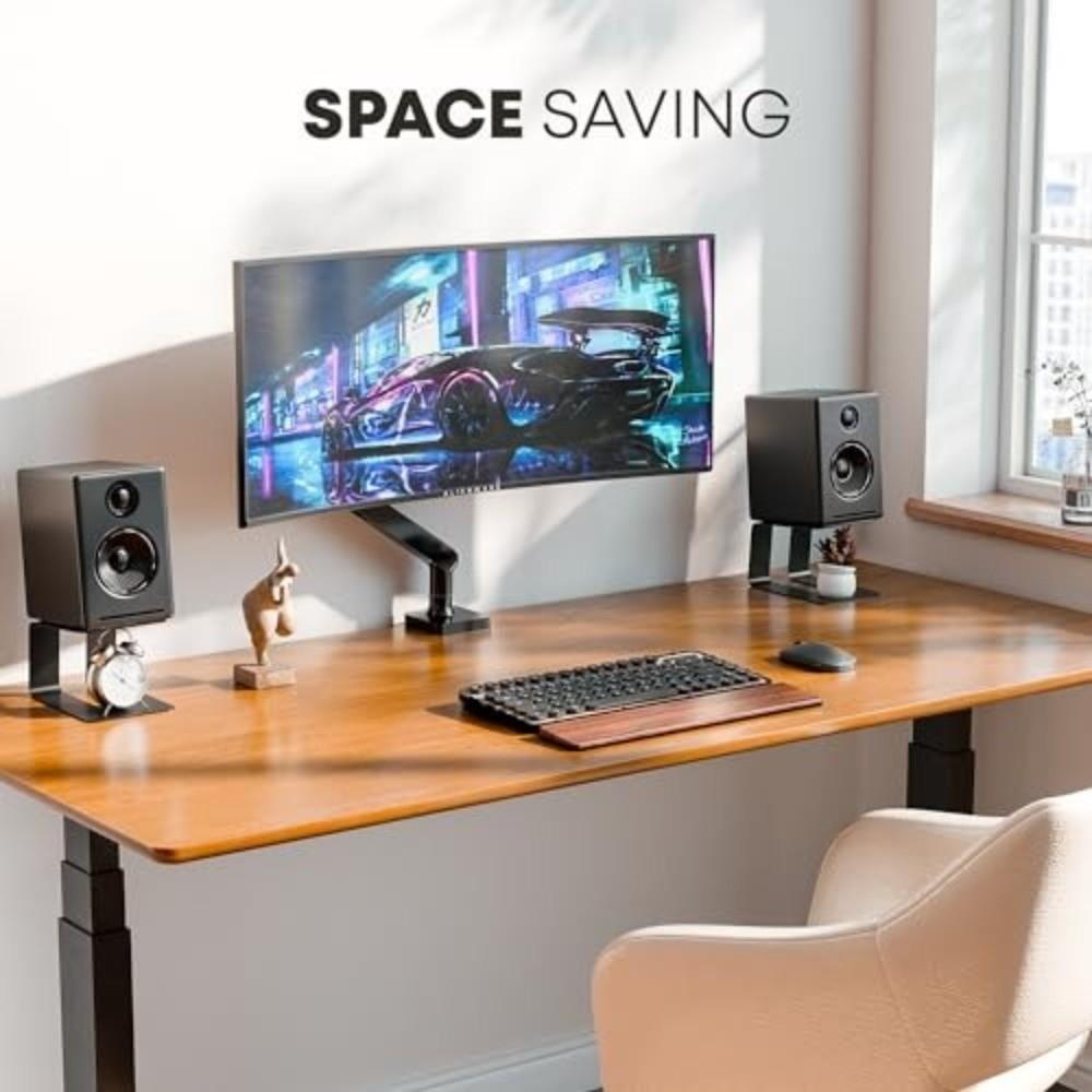 Black Color Audio Elevation Speaker Stands Vibration Isolation Studio Monitor Stands  Desktop Use