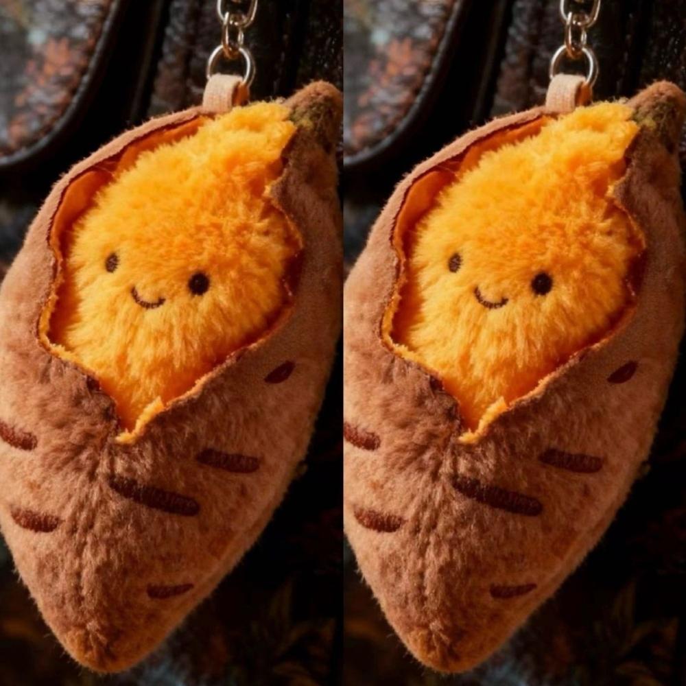 Sweet Potato Plush Keychain Skin-Friendly Plush Doll Keychain Handbag Key Chain  Cartoon Keychain Pendant For Girls