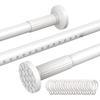 Goowin Tension Rod 3m Tension Rod 128-330cm Strong Curtain Rail Interlocking Tension Rod Heavy Duty Indoor Laundry Drying Capacity 45-20kg Diameter 32