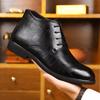 Мужские хлопковые туфли зимние бархатные теплые деловые платья хлопковые кожаные туфли мужские туфли британские высокие кожаные туфли мужские