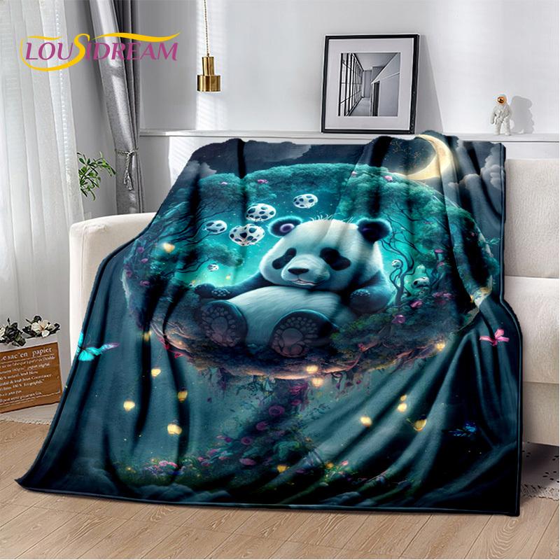 3D Dream Animal Cartoon Panda Милое одеяло, мягкое покрывало для дома, спальни, кровати, дивана, пикника, путешествия, офиса, покрывало, детский подарок