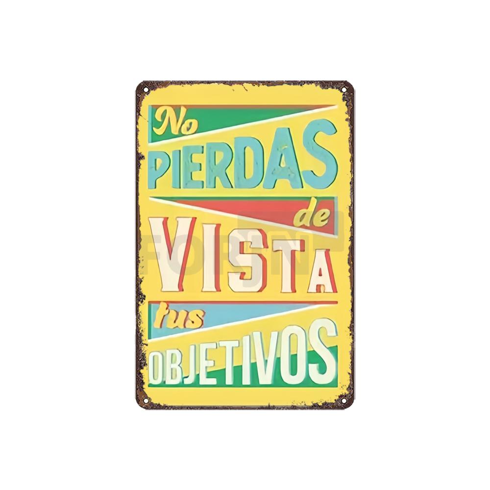 Spain Motivational Metal SignSpanish Letters poster For classroom familyGrowth Mindset Inspirational quotes Modern Wall decor