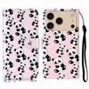 For iPhone 17 Pro Case Pattern Leather Wallet Phone Cover with Strap