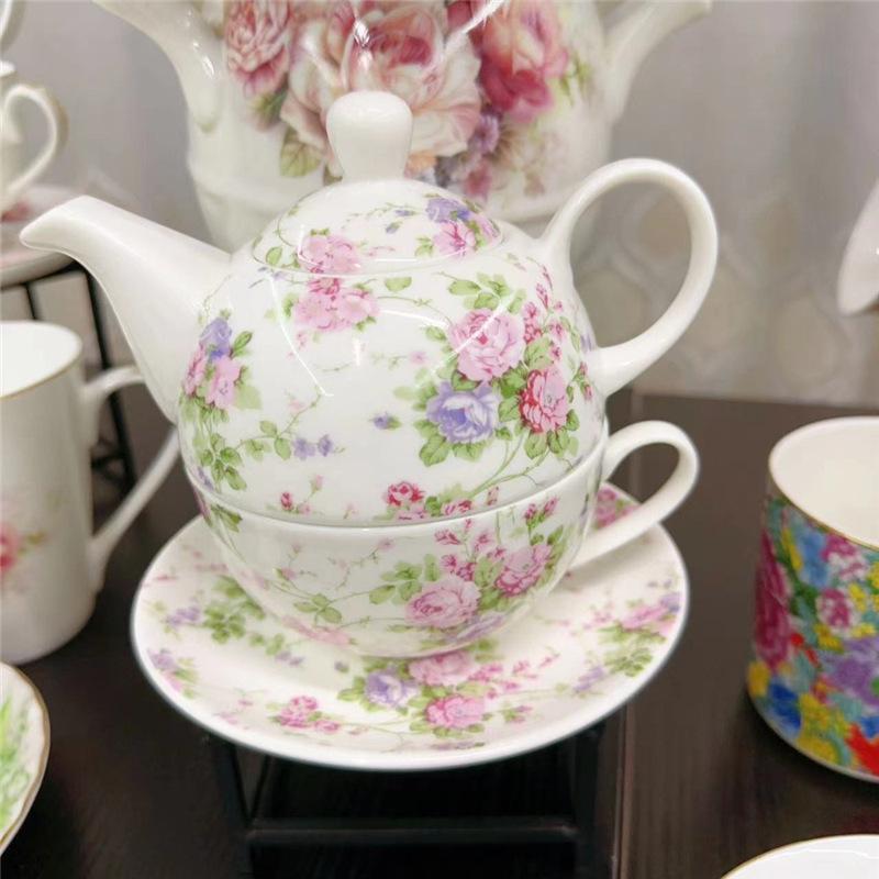 Европейский керамический чайник для матери и ребенка, послеобеденный чайный сервиз с эффектной кофейной чашкой, цветочной чашкой, креативный набор для заваривания чая