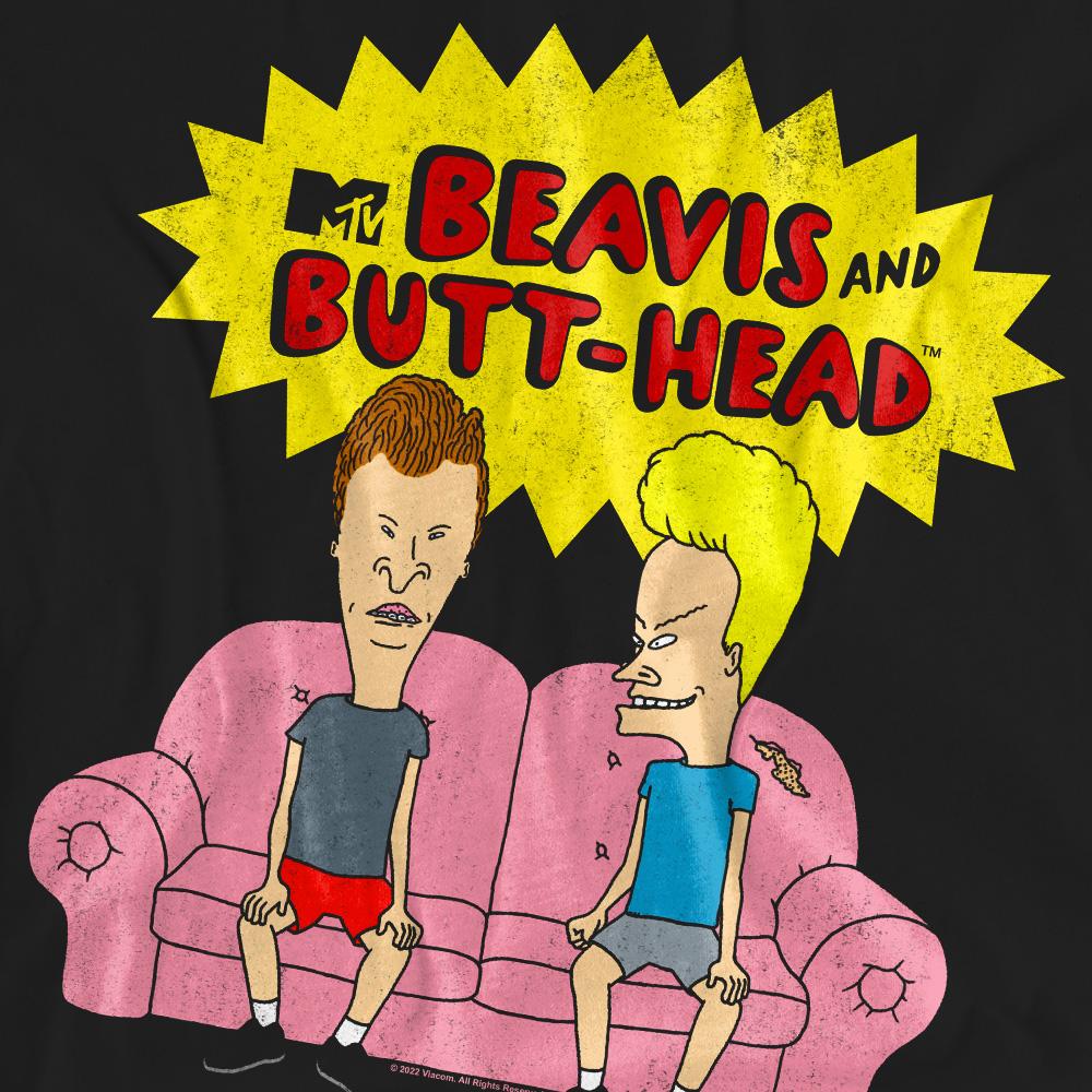 Beavis & Butthead Unisex Adult Couch OG Logo T-Shirt