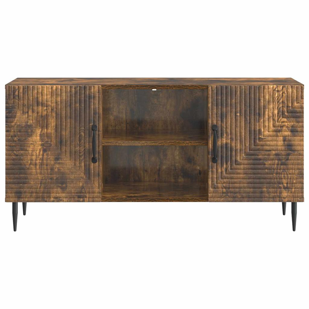 TV Stand Smoked Oak 102 x 34.5 x 50 cm Particleboard